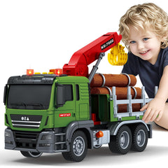 Bstoyder 12-inch toddler truck flatbed with lights fosters imaginative play and fine motor skills.