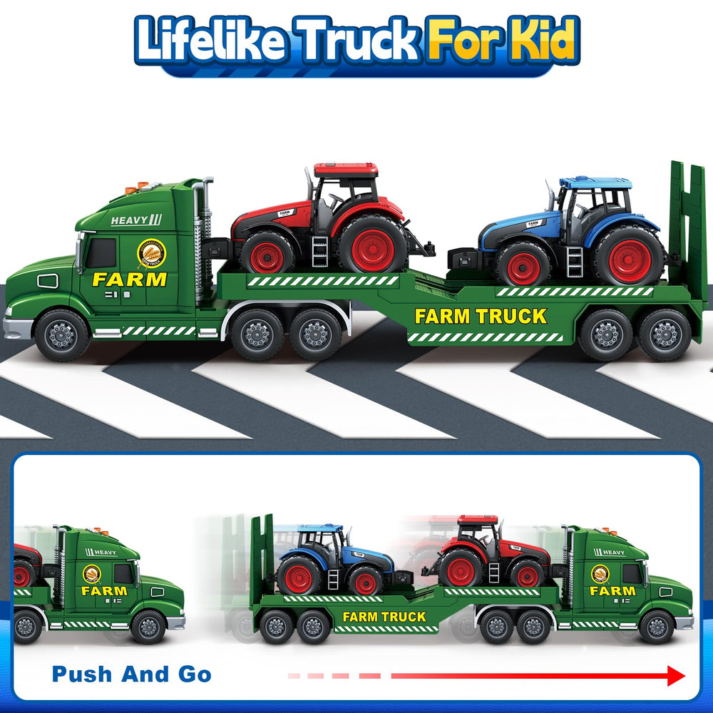 BSTOYDER farm truck with lights invites interactive exploration.