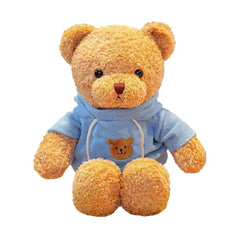 BSVOME 11-8 inch blue teddy bear, soft plush for cuddling and decor