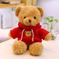 BSVOME red teddy bear on bed as a bedtime decor accent