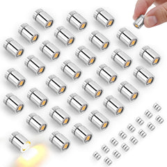 BTFO miniature LED lights close-up highlighting tiny bulbs for dollhouse illumination