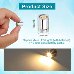BTFO miniature LED lights warm white glow ideal for craft projects.