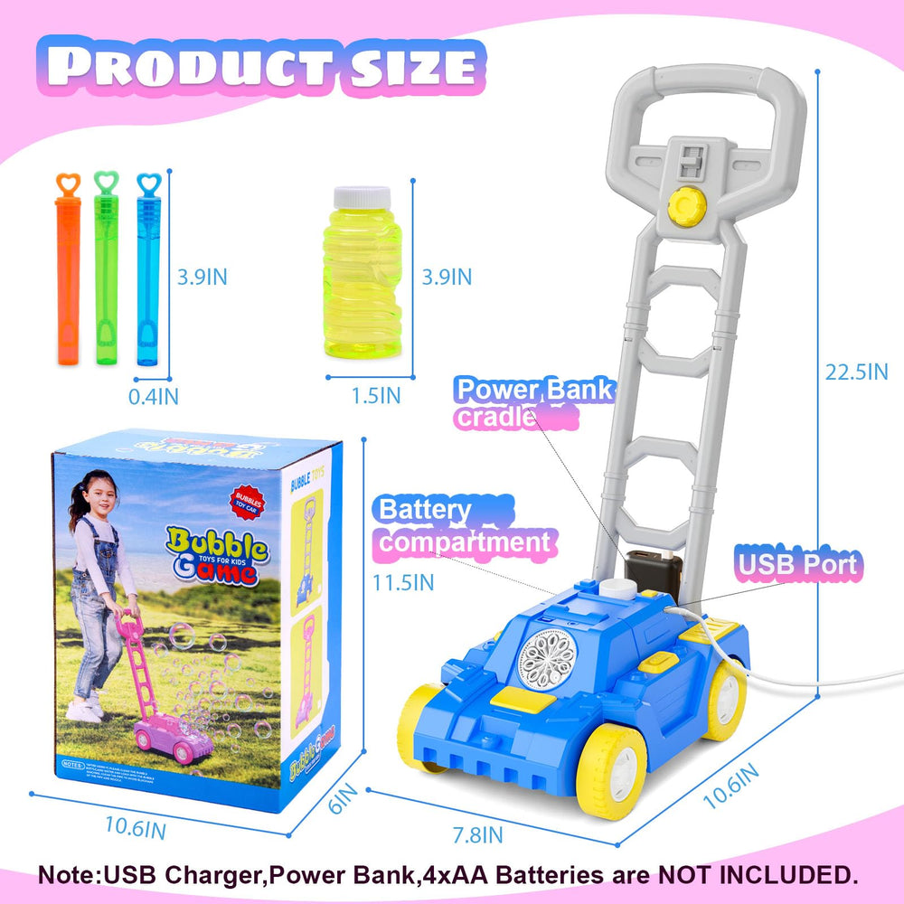 Kids enjoy park-time play with the Bttyu Bubble Lawn Mower.