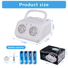 Bttyu battery-powered option allowing bubble output without outlets