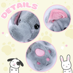 Bubblepompom Elephant Hat paws activate ear movement for fun.