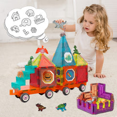 BUBUQE dinosaur stickers expand imaginative play and storytelling beyond building