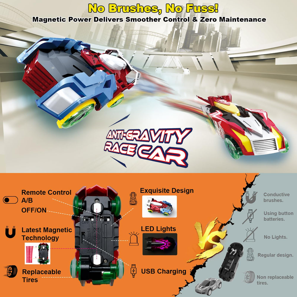 BUBUQE rechargeable magnetic cars on track with USB charging
