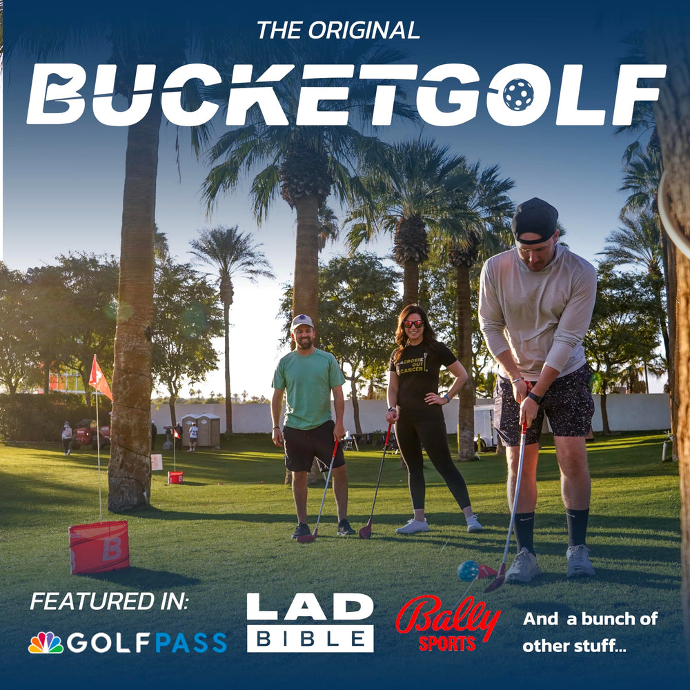bucketgolf Original Game 3-Hole Travel Set packaging opened; in-house quality control at a glance