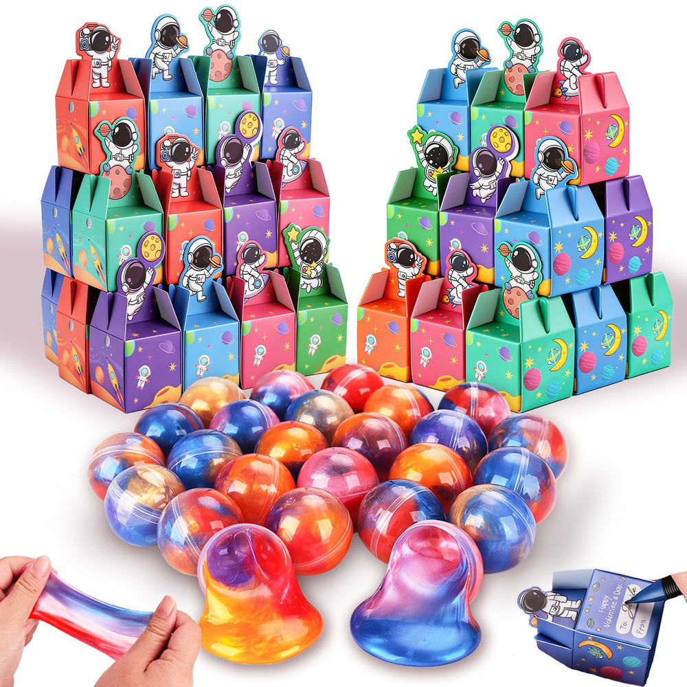 Budbof 28-pack galaxy slime ball for classroom hands-on play