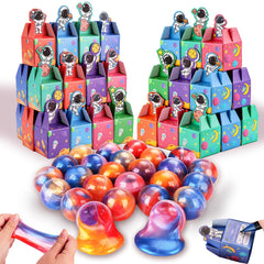 Budbof 28-pack galaxy slime ball for classroom hands-on play