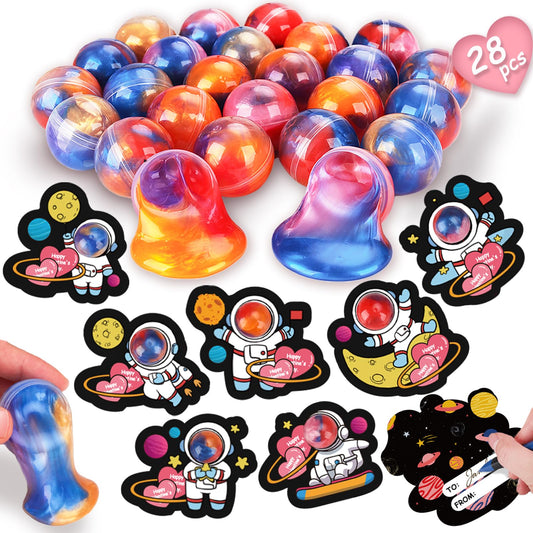Budbof galaxy slime balls in 4 cosmic colors for tactile play
