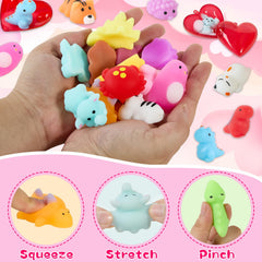 Budbof mochi squishy dinosaur heart box provides tactile fun for gifts.