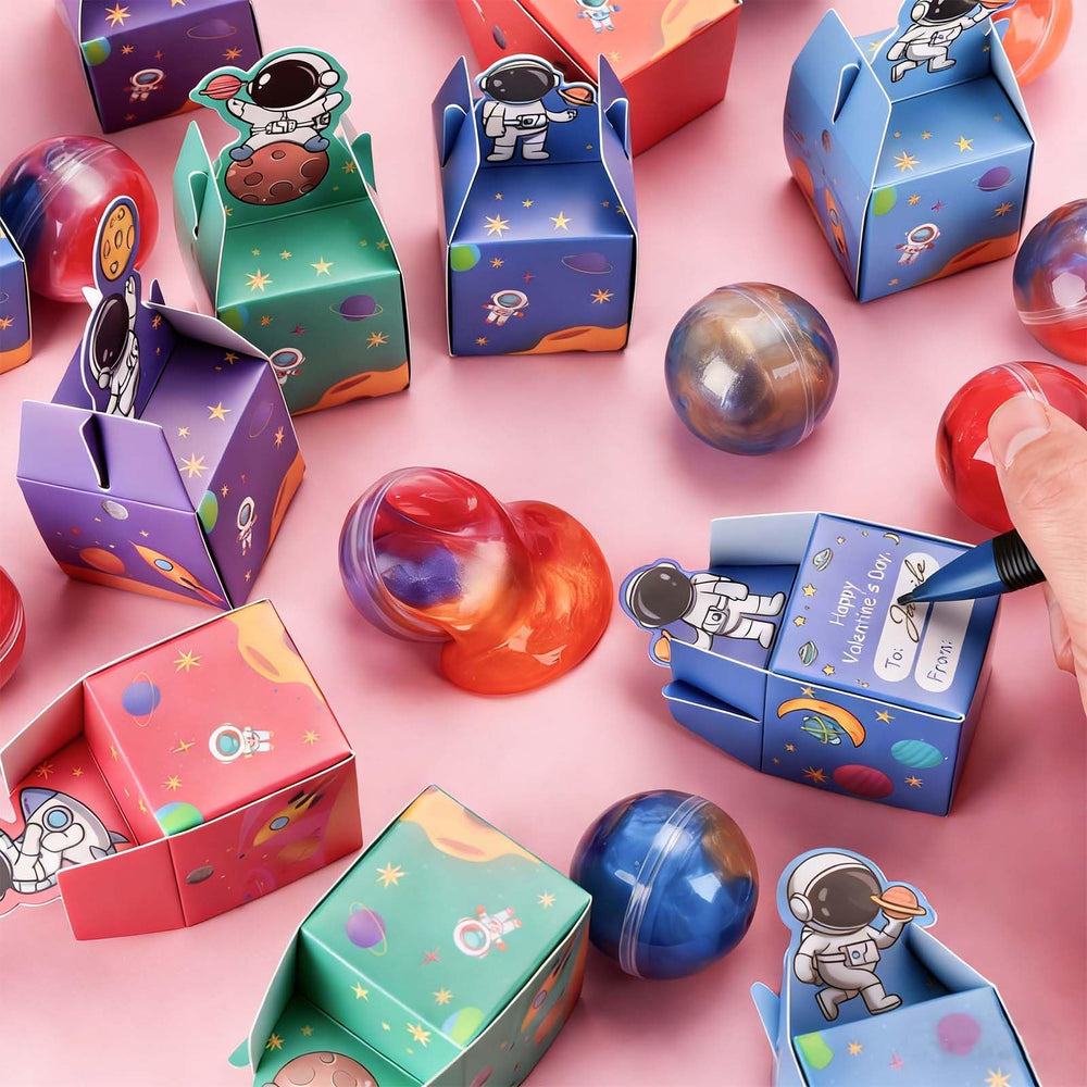 Budbof space-themed gift boxes with seven designs support easy gifting.