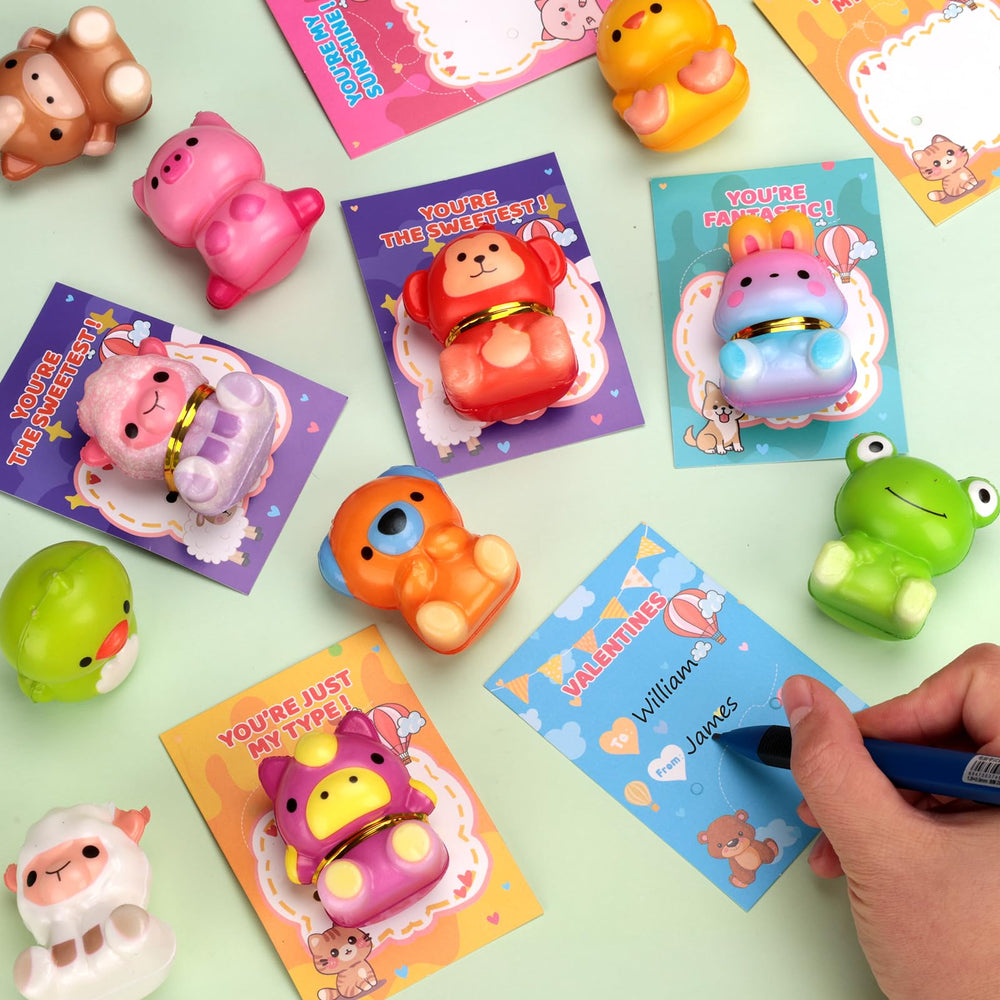 Budbof Valentine rabbit squishy supports fine motor fun and bonding.