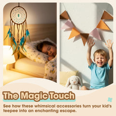 BUDDGO teepee tent thick mat provides soft cushioning during playtime.