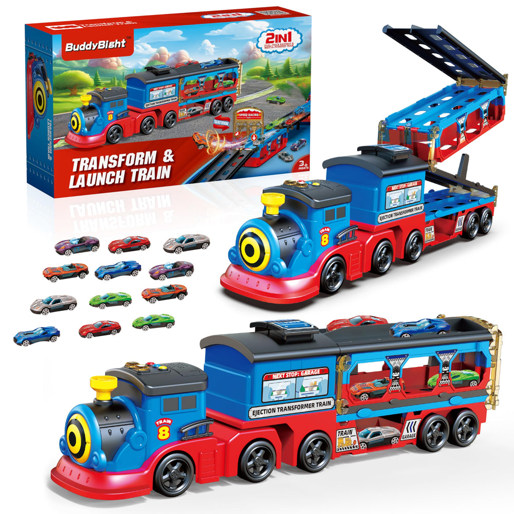 BuddyBight train set foldable track assembly for space-saving play