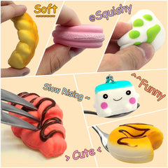 BUDI kawaii mini squishies in vibrant colors for pretend play.