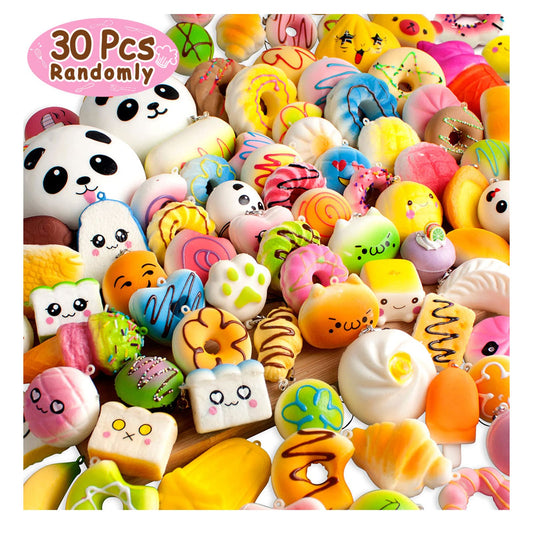 BUDI party favors squishies with desserts and straps for playful stocking stuffers.