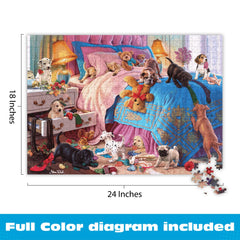 Buffalo Games 750-piece puzzle precision-cut pieces ensure a satisfying fit.