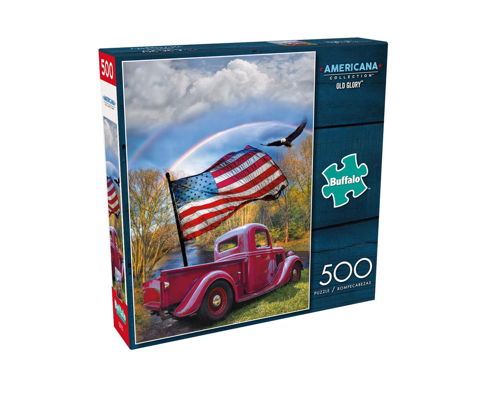 Buffalo Games Americana Collection patriotic scene to enjoy during a relaxed game night.