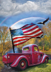 Buffalo Games Celebrate Life Gallery Old Glory box front, ideal for family puzzle nights.