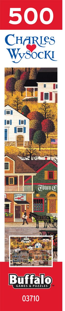 Buffalo Games Hawk River Hollow poster included aids piece placement and reference.