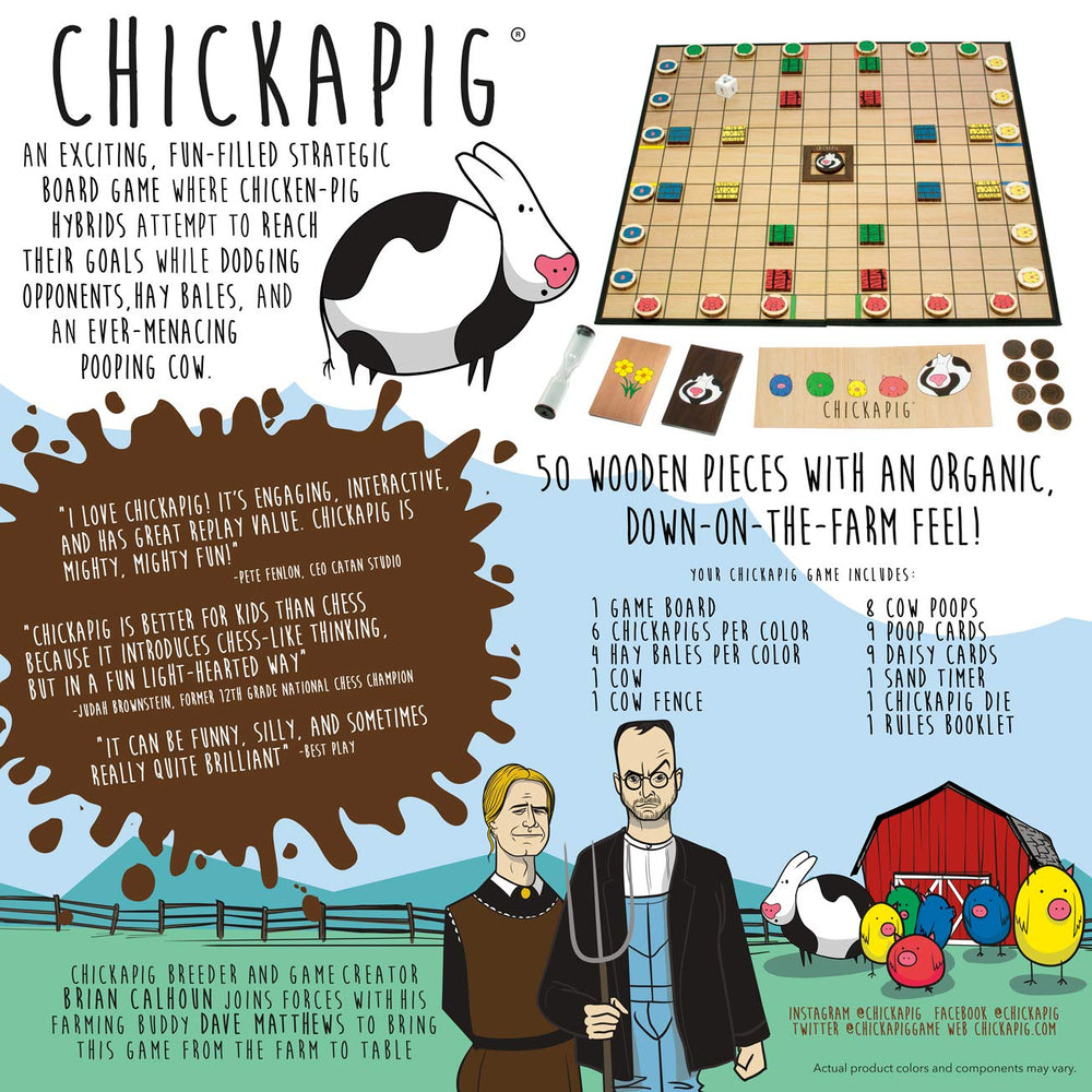Buffalo Games Chickapig characters lined up, inviting quick planning and strategic moves.