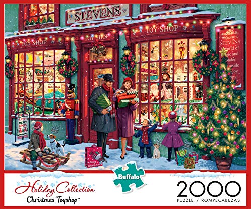 Buffalo Games Christmas Toyshop artwork with vibrant holiday detail