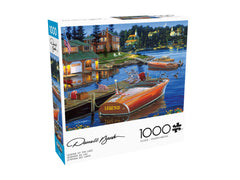 Buffalo Games Legend of the Lake: distant town and sunset, peaceful focus