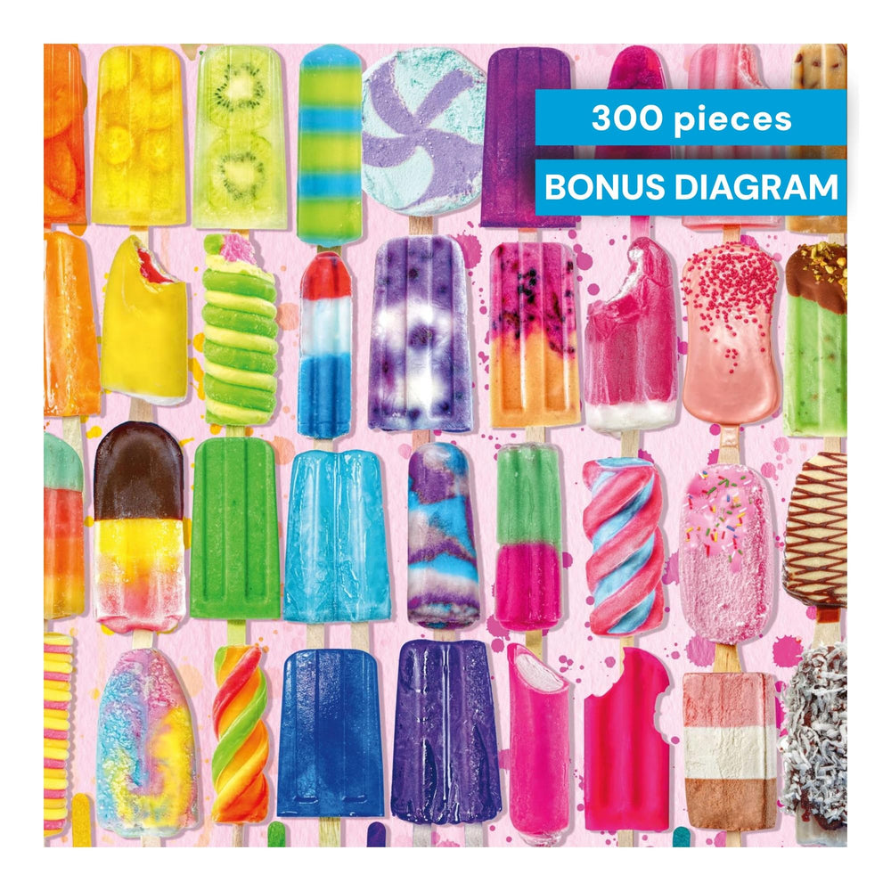Buffalo Games Frosty Treats ice cream pops, vivid colors ideal for relaxing puzzles.