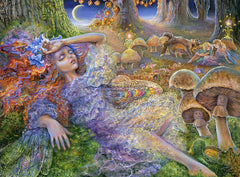 Buffalo Games Josephine Wall Glitter finished puzzle image for focused relaxation