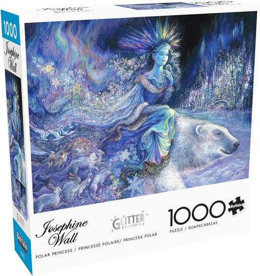 Buffalo Games Polar Princess puzzle box with glitter edition art for festive puzzling