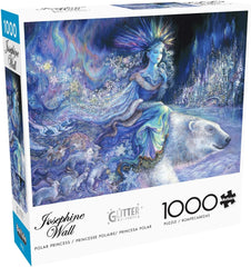 Buffalo Games Polar Princess puzzle box with glitter edition art for festive puzzling