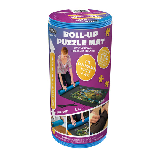 Buffalo Games roll-up puzzle mat unfolded for large puzzles.