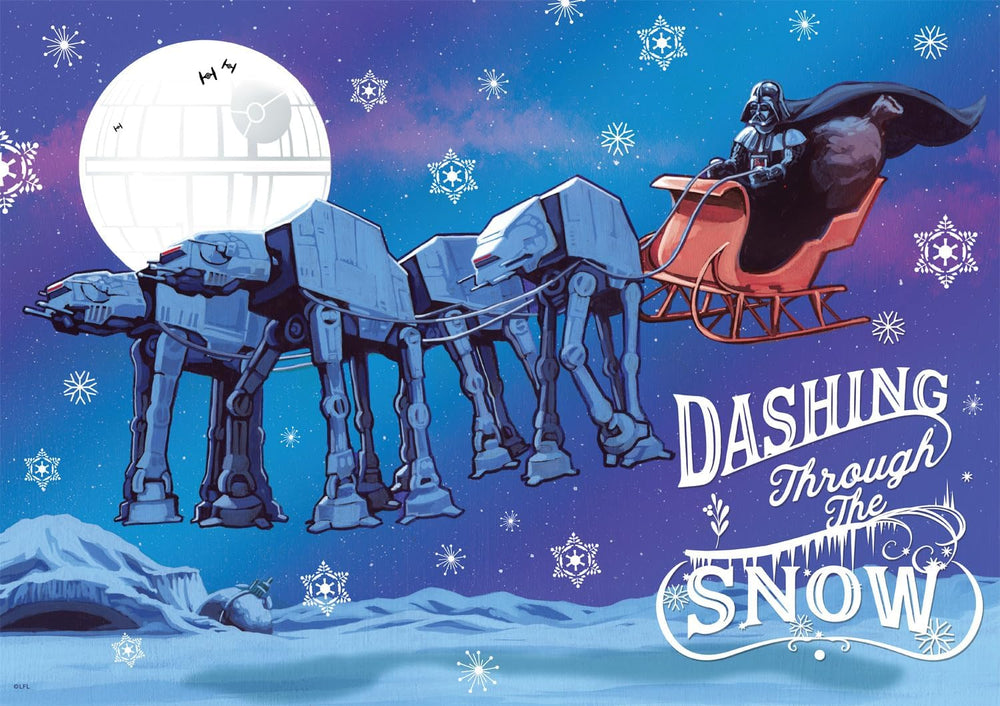Buffalo Games Merry Sithmas snowy AT-AT sleigh scene ideal for family puzzle night