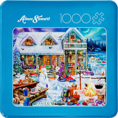 Buffalo Games Winterland Fun full-size poster reference helps you assemble the image.