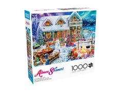 Buffalo Games Winterland Fun puzzle with s'mores and cocoa, charming details to enjoy while assembling.