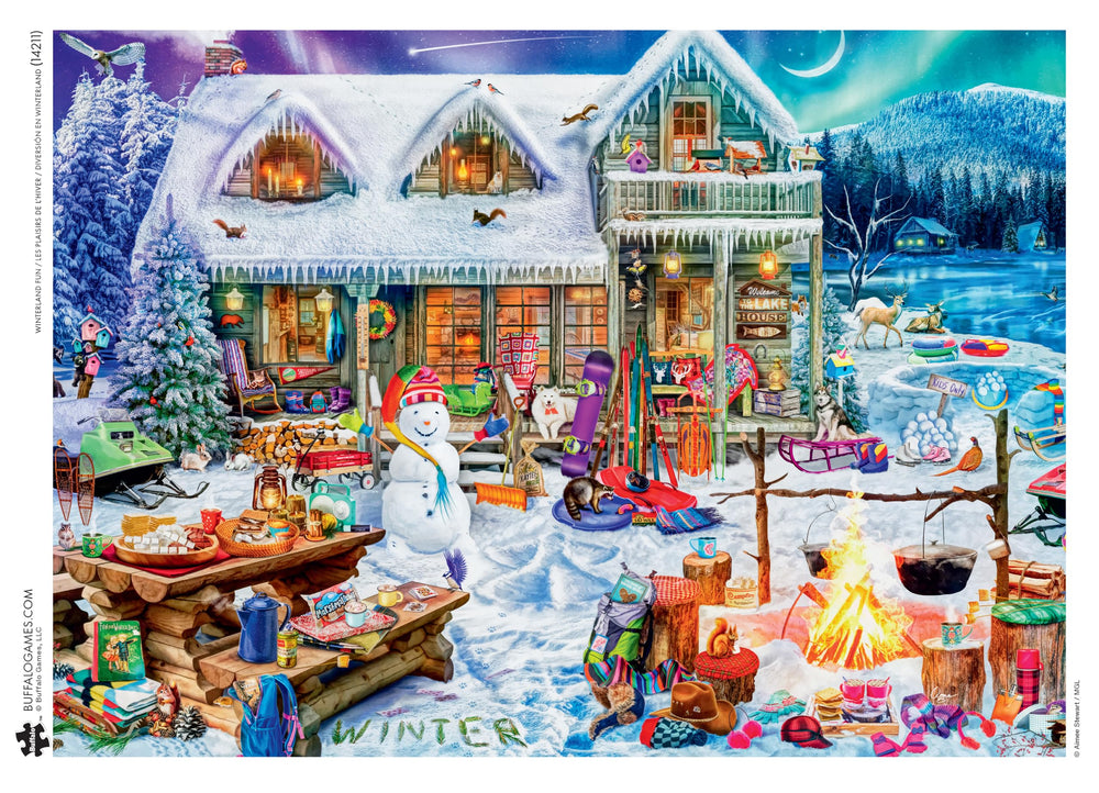 Buffalo Games Winterland Fun winter-scene animals add playful discovery during puzzling.