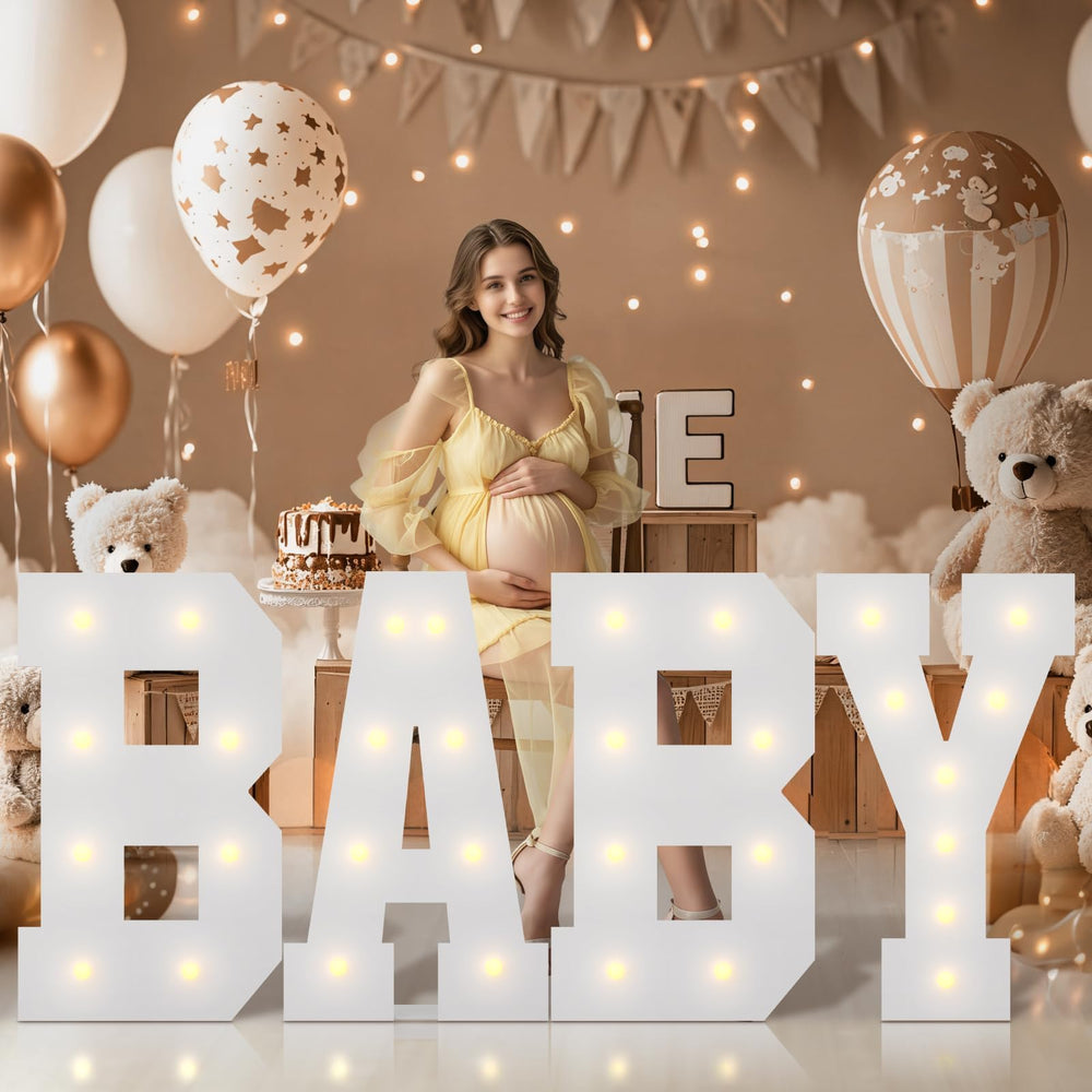Bugame marquee letters adorn birthdays, weddings, and proposals with a soft glow.