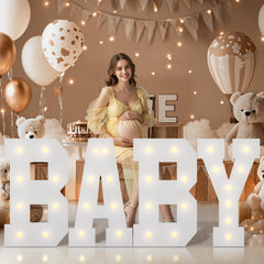 Bugame marquee letters adorn birthdays, weddings, and proposals with a soft glow.
