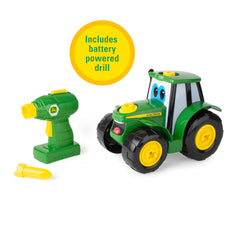 BUILD-A-BUDDY John Deere Tractor bright colors grab toddler attention.