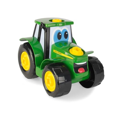 BUILD-A-BUDDY John Deere Tractor drill in action supports take-apart play.