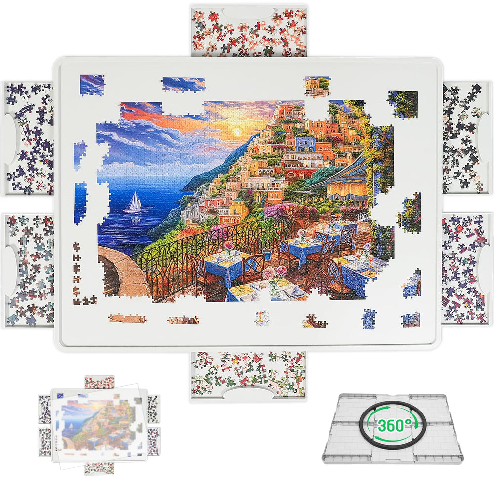 BuilderButler 360° rotating puzzle board for easy access to a large puzzle