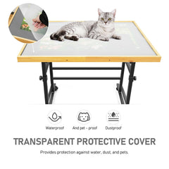 Non-slip felt surface on BuilderButler puzzle table prevents pieces from shifting.