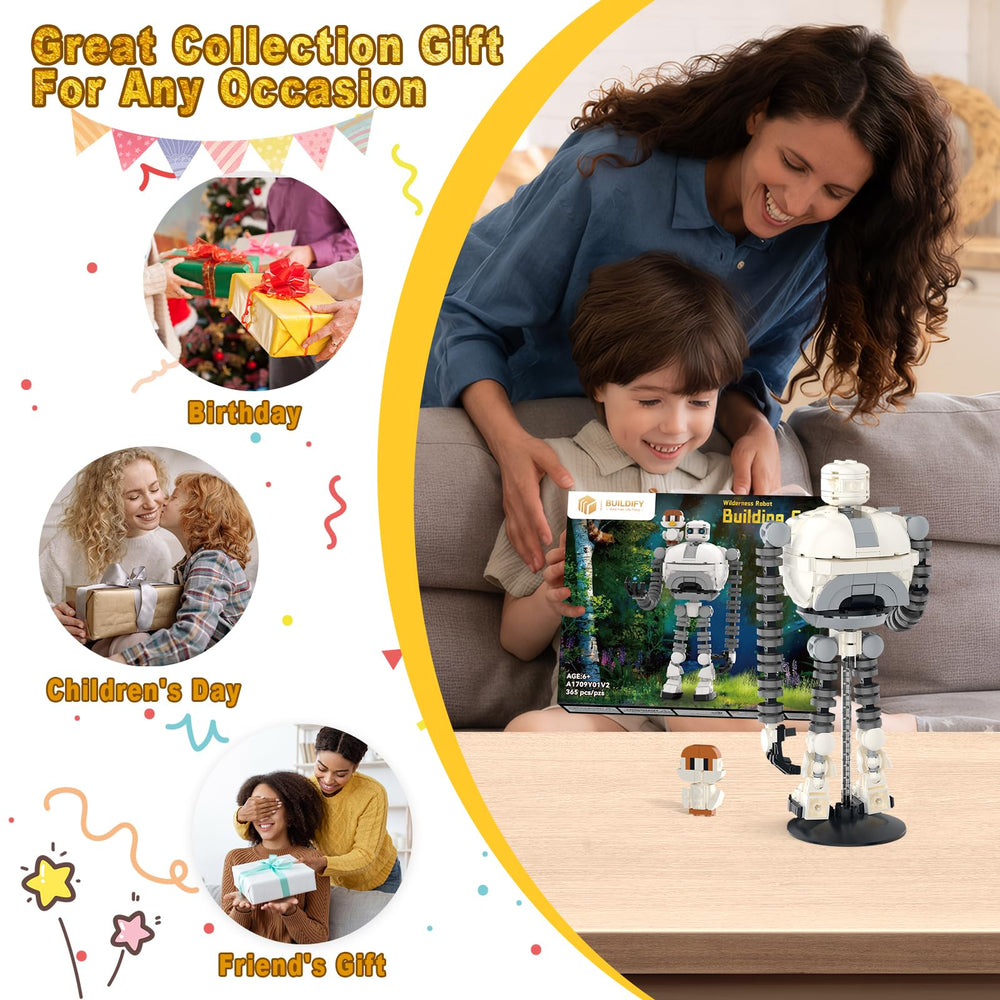 Gift-ready packaging for the Wildarness Roaz and Brightbill building set.