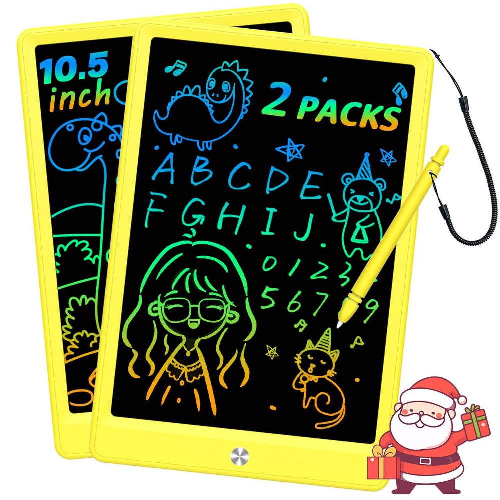 BUKEBU LCD writing tablet front-angle view showing a compact kid-friendly doodling device for on-the-go fun.