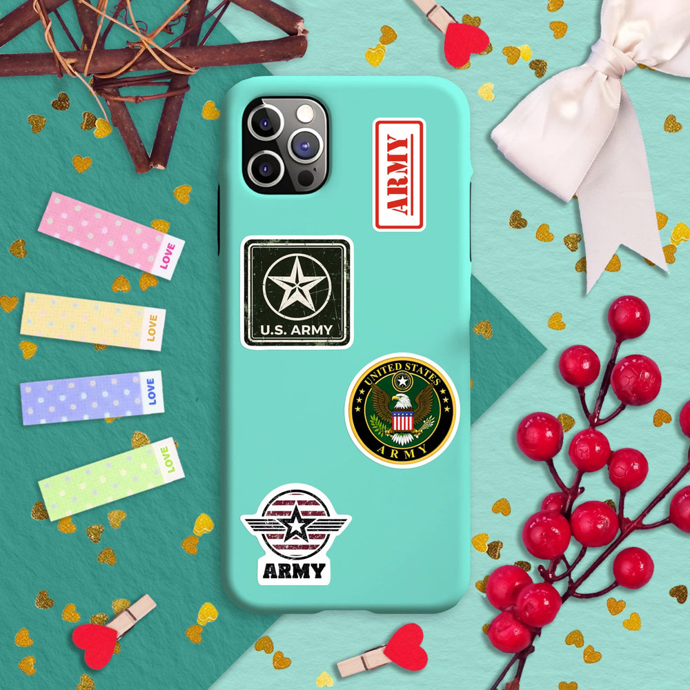 BulbaCraft army stickers for gift packaging add festive flair and easy removal.