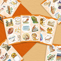 BulbaCraft Bearded Dragon stickers for outdoor use, durable vinyl withstands rain