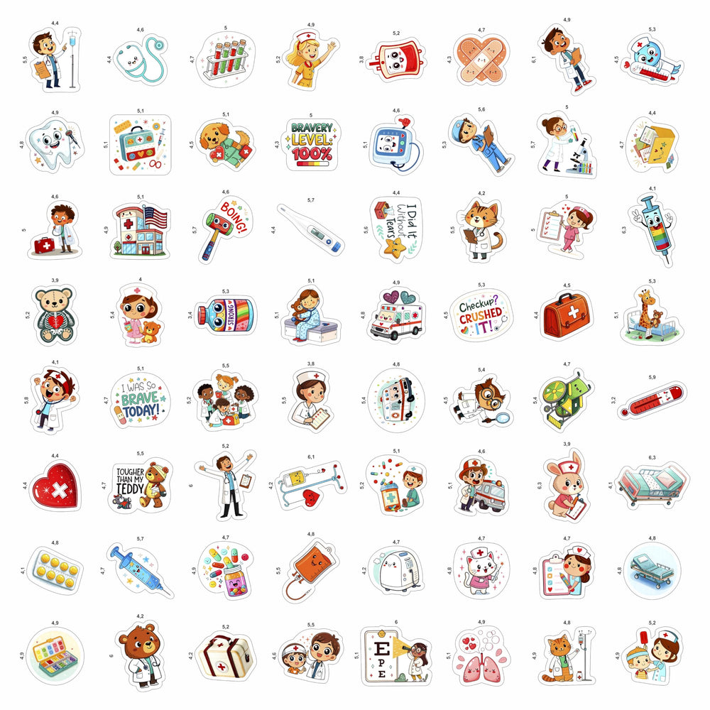BulbaCraft Doctor stickers on a journal with vibrant, scratch-resistant print.