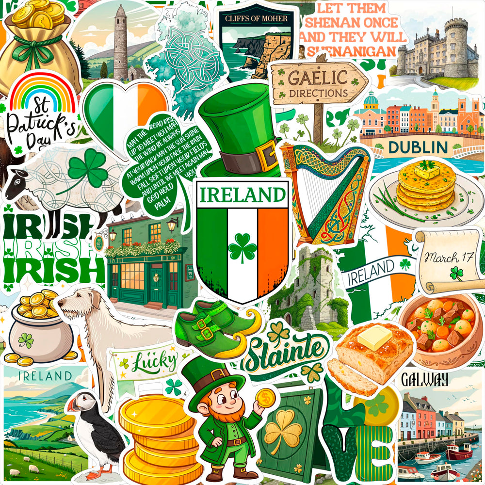 BulbaCraft Ireland water bottle stickers add color and daily-use flair.